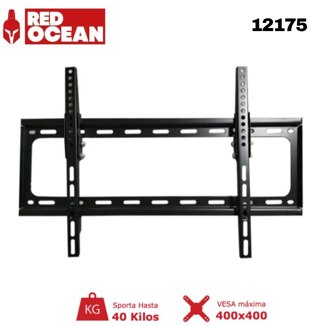Soporte TV Universal Regulable 23"-55", 1.2 mm, VESA Máx. 400x400, 40 kg, RedOcean - SKU: 12175