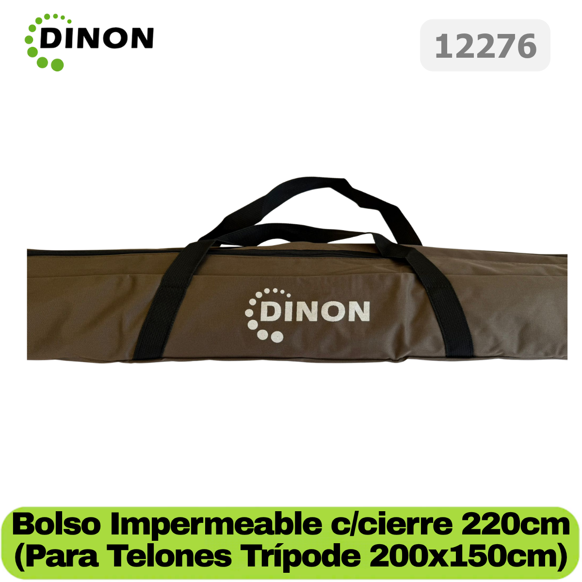 Bolso Impermeable Dinon con Cierre Calidad Premium, Color Café, 220 cm (Telones 200 cm) - SKU: 12276