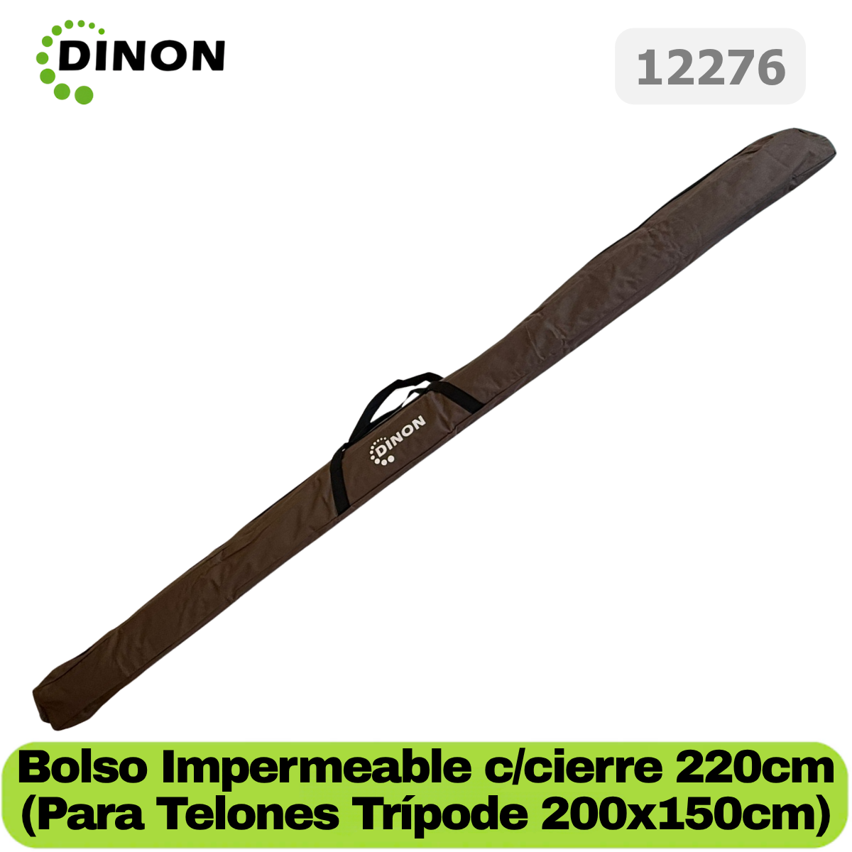 Bolso Impermeable Dinon con Cierre Calidad Premium, Color Café, 220 cm (Telones 200 cm) - SKU: 12276