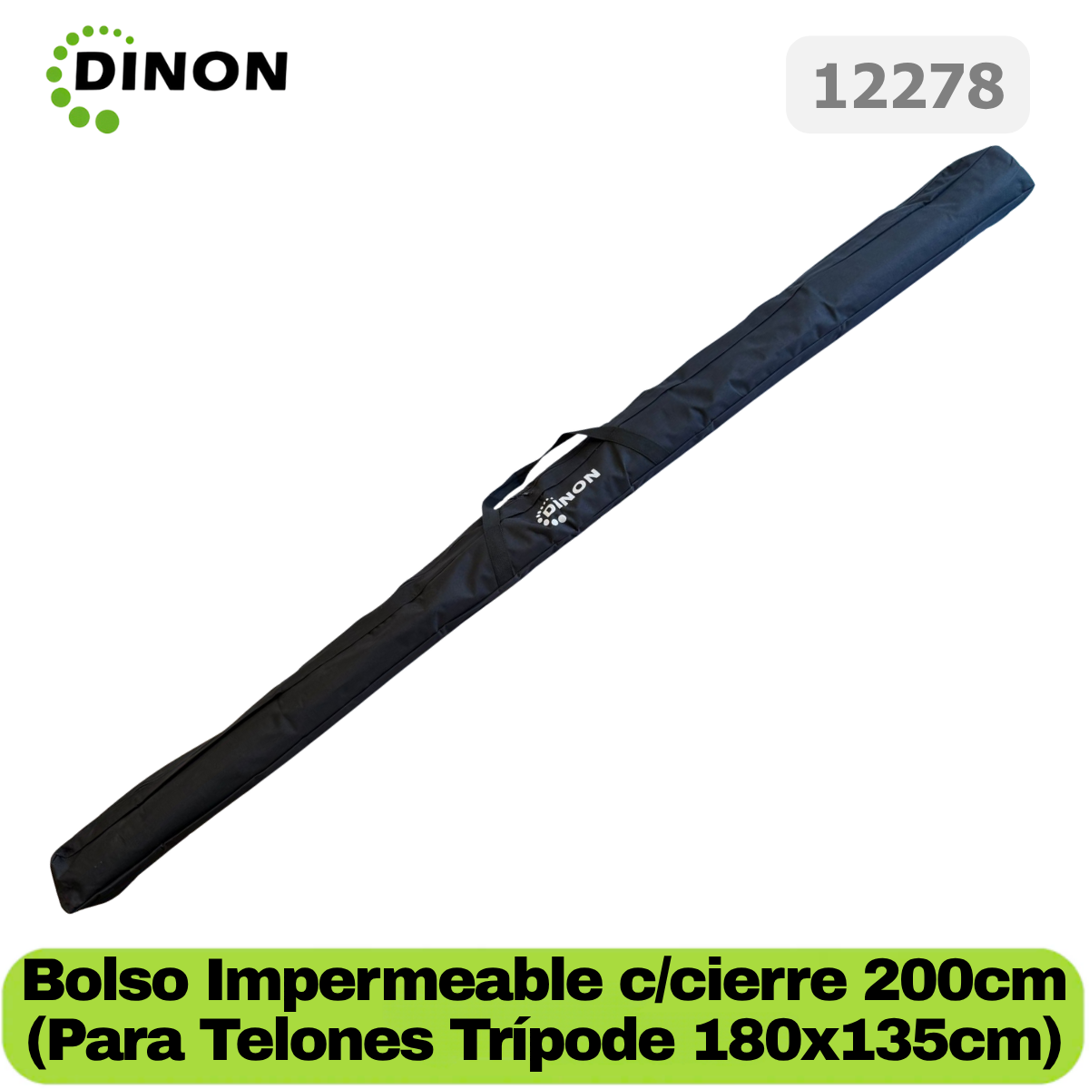 Bolso Impermeable Dinon con Cierre Calidad Premium, Color Negro, 200 cm (Telones 180 cm) - SKU: 12278