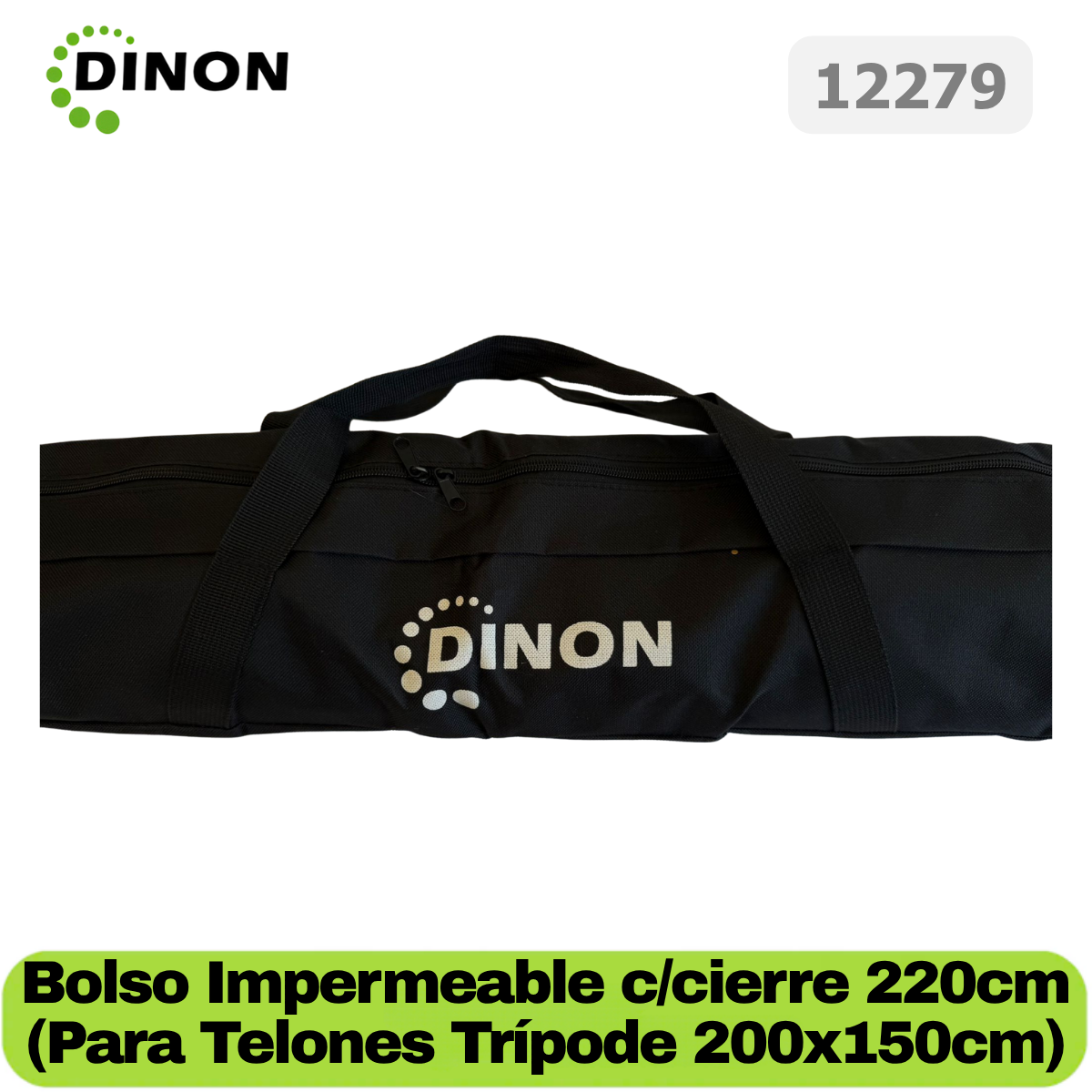 Pack Telón Trípode 2x1.50m (100") + Bolso Impermeable Color Negro