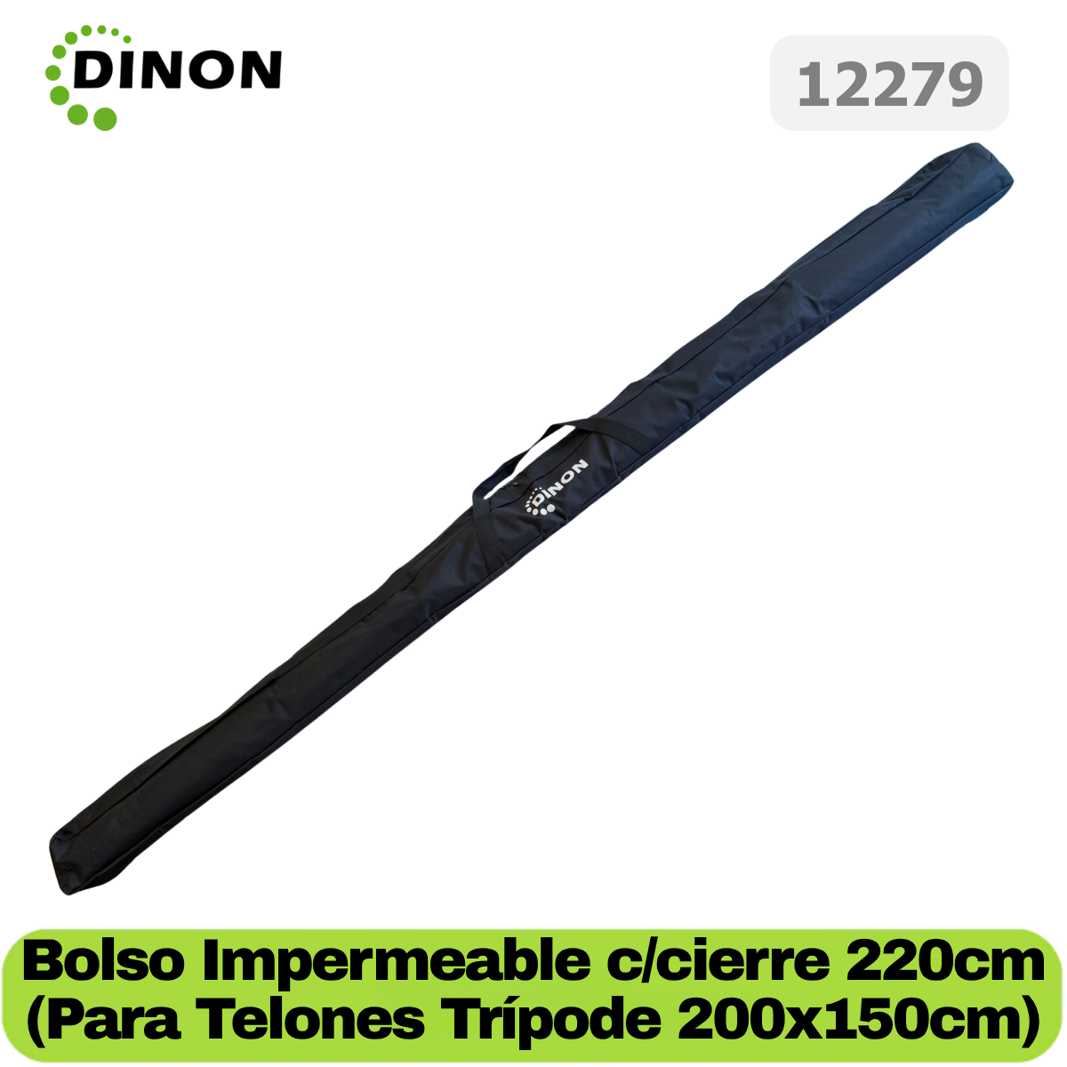 BOLSO IMPERMEABLE DINON CON CIERRE CALIDAD PREMIUM , COLOR NEGRO, 220CM (TELONES 200CM) - SKU: 12279
