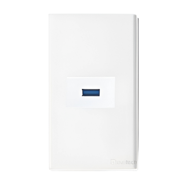 PACK MODULO USB 3.0 CON EXTENSIÓN DE 10CM (SKU 12260) + WALLPLATE (SKU 12258) - SKU: 12290