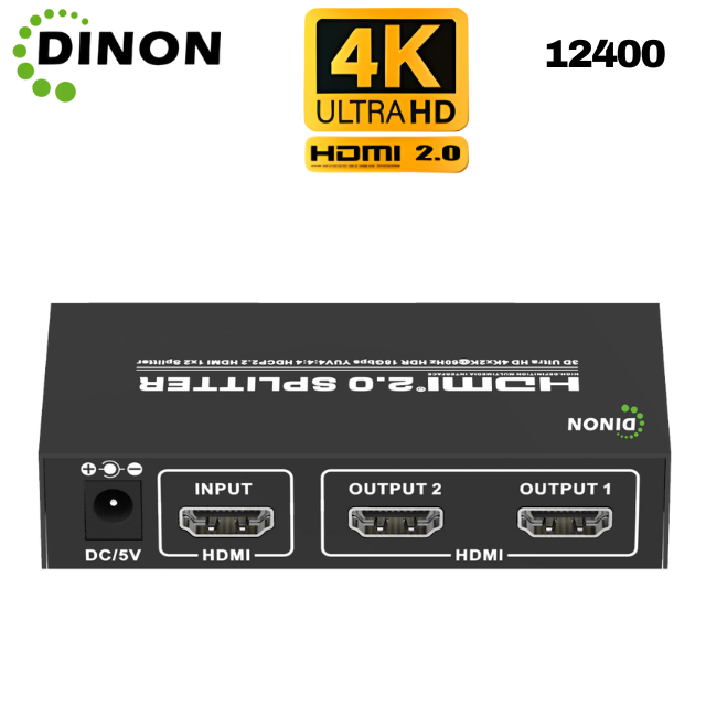 Splitter Hdmi 1X2 2.0 4K@60Hz Heavy Duty Dinon - SKU: 12400