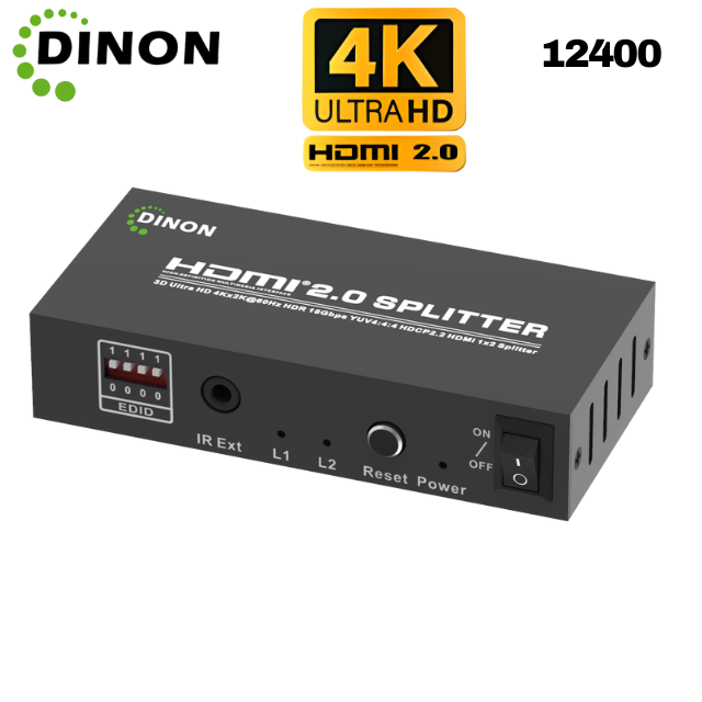 Splitter Hdmi 1X2 2.0 4K@60Hz Heavy Duty Dinon - SKU: 12400