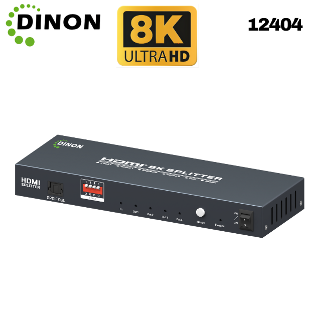 Splitter Hdmi 1X4 2.1 8K@60Hz Hdcp2.3 Hdr  Heavyy Duty Dinon - SKU:12404
