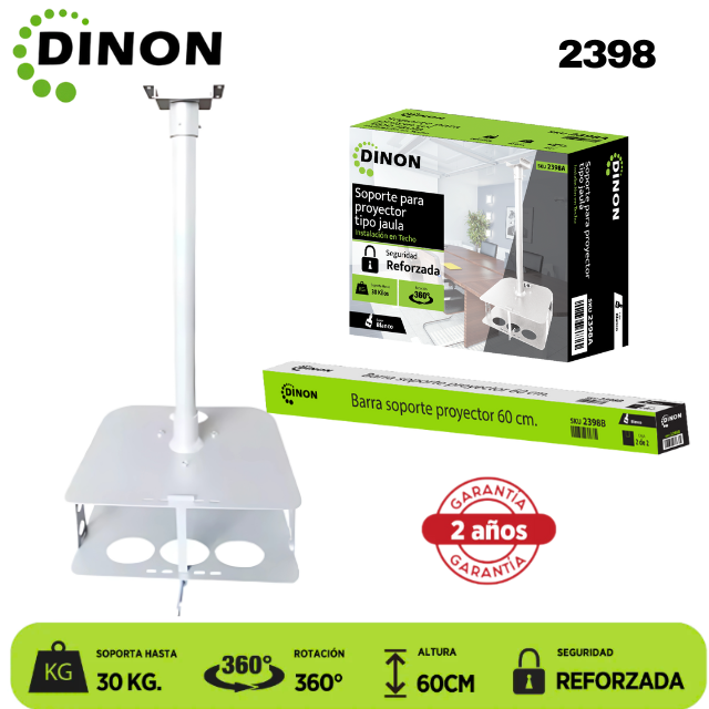 Soporte para Proyector Tipo Jaula de Seguridad, 60 cm, hasta 30 kg - SKU:2398