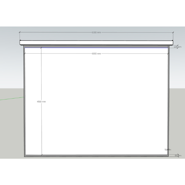Telón Eléctrico Dinon con Motor Silencioso 6x4,50m (300'') - SKU:11940