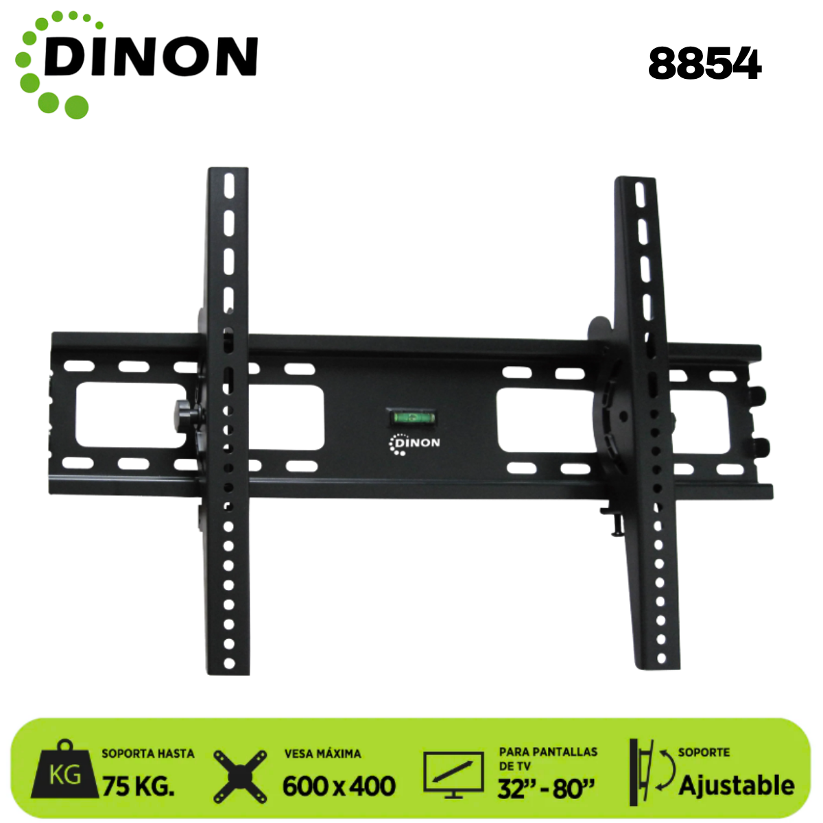 SOPORTE PARA TV DINON PREMIUM UNIVERSAL REGULABLE 32-80", VMAX 600X400, 75KG - Sku:8854