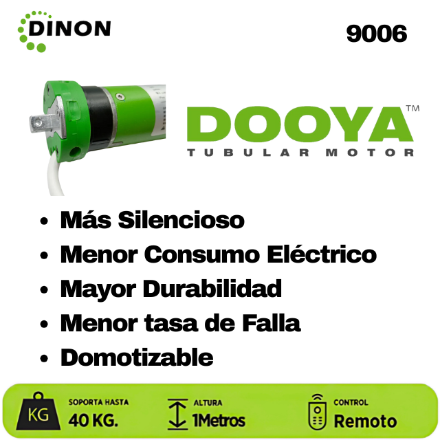 LIFT ELECTRICO PROYECTOR A TECHO, MOTOR TUBULAR, C/R, 1 METRO, 40KG, DINON - sku:9006