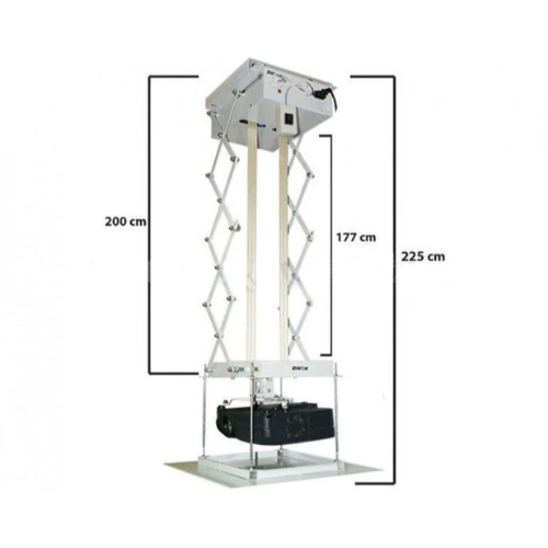 LIFT ELECTRICO PROYECTOR A TECHO, MOTOR TUBULAR, C/R, 2 METROS, 40KG, DINON - sku:9110