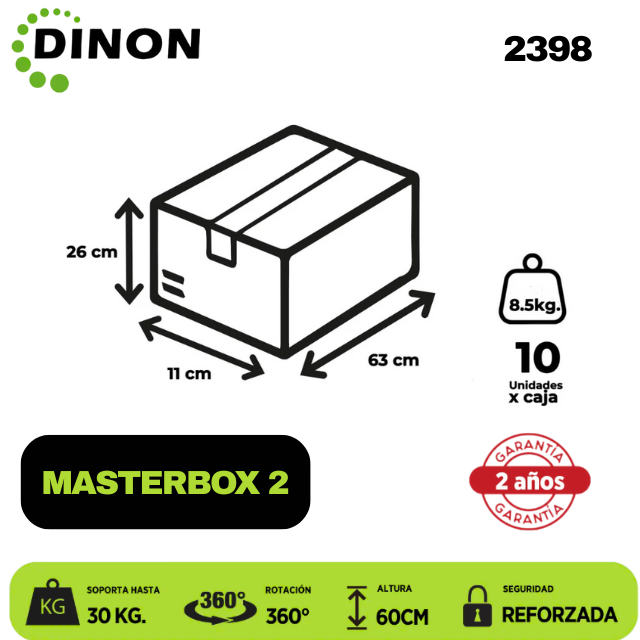 Soporte para Proyector Tipo Jaula de Seguridad, 60 cm, hasta 30 kg - SKU:2398