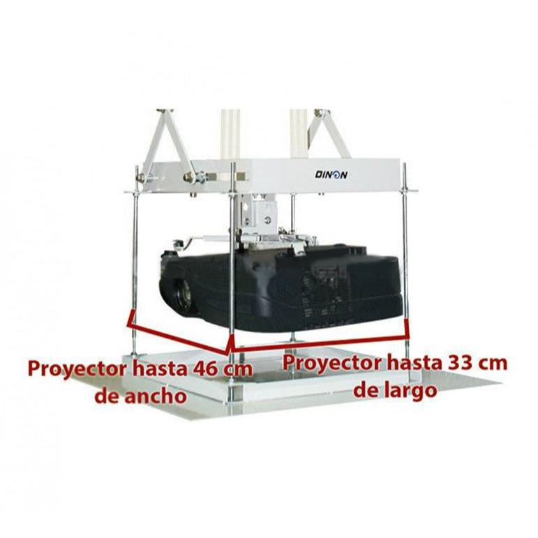 LIFT ELECTRICO PROYECTOR A TECHO, MOTOR TUBULAR, C/R, 2 METROS, 40KG, DINON - sku:9110