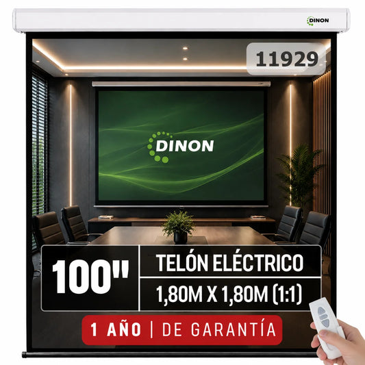 Telón eléctrico dino, 100 pulgadas. con control remoto. 1 año de garantía