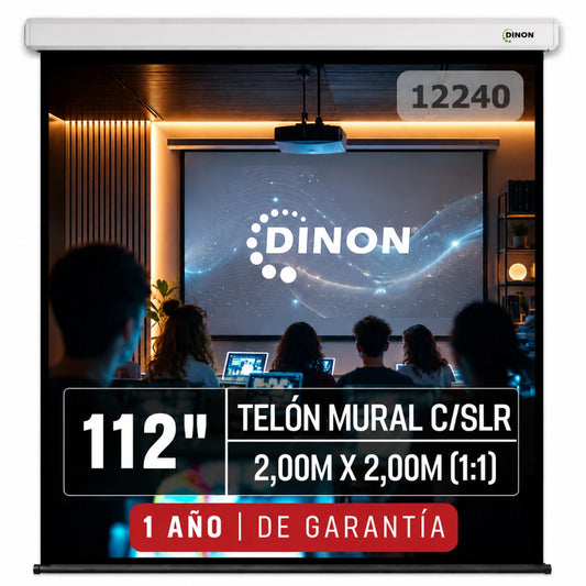 telon mural manual de 112 pulgadas. Ideal para colegios, universidad, etc