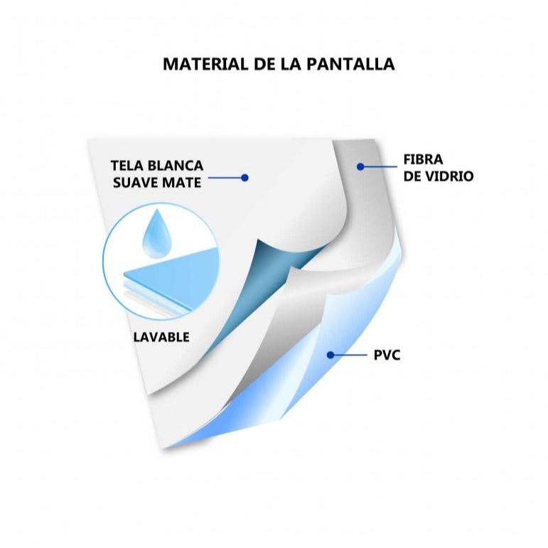 Tela blanca mate de fibra de vidrio del telón trípode Dinon, lavable y de alta durabilidad