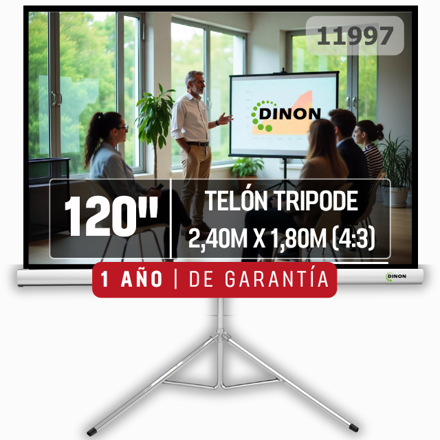 PacK Telón Trípode 2.40x1.80m (120")  + Bolso Impermeable Color Cafe - SKU: 12015