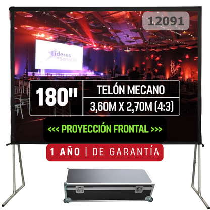 Telón Mecano Dinon Transportable 3,60x2,70m (180'') - SKU:12091