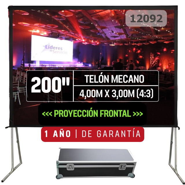 Telón Mecano Dinon Transportable 4,00x3,00m (200'') - SKU:12092