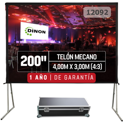 Telon Mecano / Fast Fold Dinon 4,00 x 3,00 (200") / 4:3 - Sku: 12092