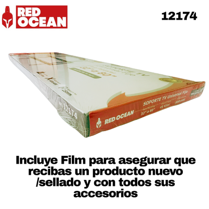 Soporte  TV Universal Fijo 32"-80", 1.2 mm, VESA Máx. 600x400, 45 kg, RedOcean - SKU: 12174