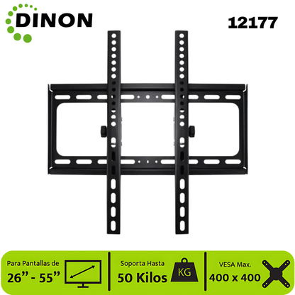 Soporte para TV LCD LED Universal regulable ±15° 26-55" 1.5mm, VMAX 400X400, 50KG. - SKU:12177