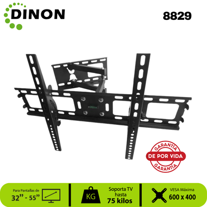 SOPORTE PARA TV UNIVERSAL BRAZO 32" - 55", 10 - 50CM, VMAX 600X400, 55KG. SKU:8829