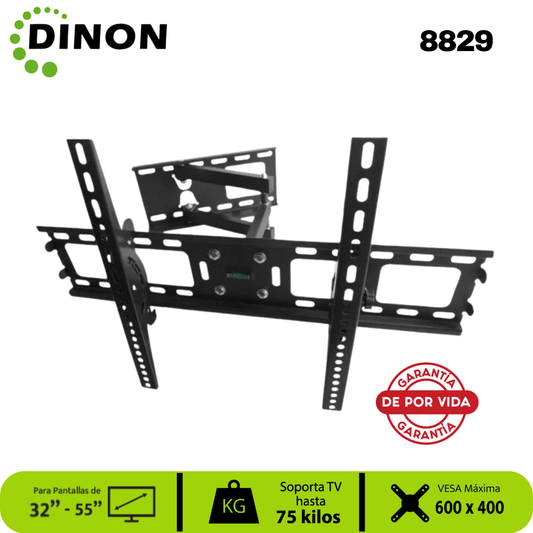 SOPORTE PARA TV UNIVERSAL BRAZO 32" - 55", 10 - 50CM, VMAX 600X400, 55KG. SKU:8829