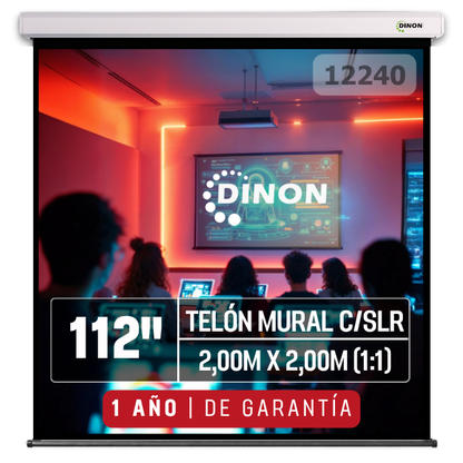 Telon Mural Dinon 2,00 x 2,00 Metros con SLR* (112" Diagonal) 1:1 - sku: 12240