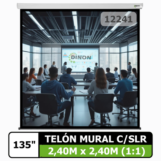 Telon Mural Dinon 2,40 x 2,40 Metros con SLR* (135" Diagonal) 1:1 - sku: 12241