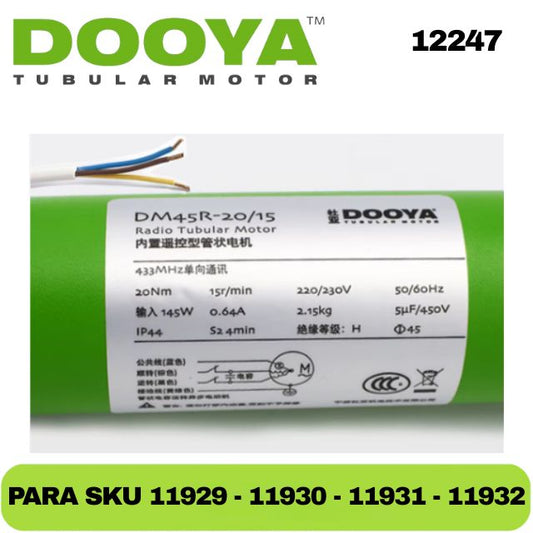 MOTOR TUBULAR MARCA DOOYA AW45-20/15 - SKU:12247