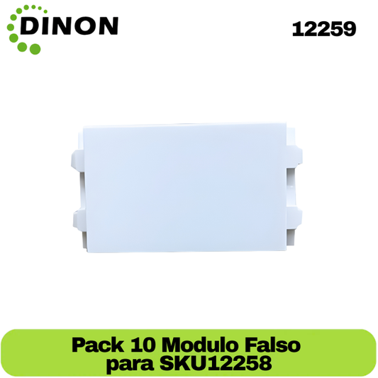 PACK DE 10 MODULO FALSO POLO COMPATIBLE CON WALLPLATE 12258 - SKU:12259