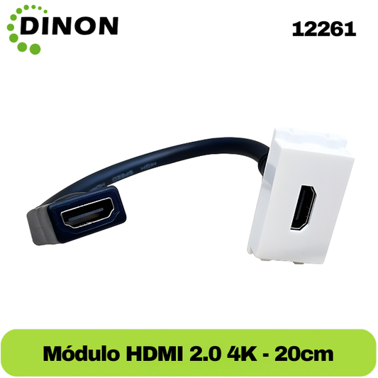 MODULO HDMI 2.0 CON EXTENSIÓN DE 20CM PARA WALLPLATE 12258 - SKU:12261