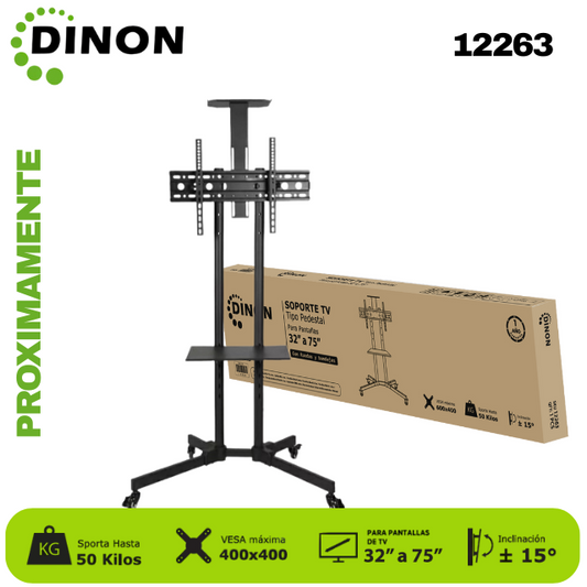 SOPORTE PARA TV LCD LED TIPO PEDESTAL, CON RUEDAS 32-65, VMAX 600X400, 50KG - SKU: 12263