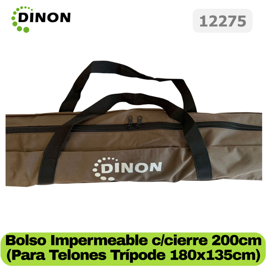 Bolso Impermeable Dinon con Cierre Calidad Premium, Color Café, 200 cm (Telones 180 cm) - SKU: 12275
