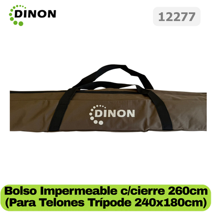 Bolso Impermeable Dinon con Cierre Calidad Premium, Color Café, 260 cm (Telones 240 cm) - SKU: 12277