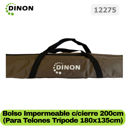 Bolso Impermeable Dinon con Cierre Calidad Premium, Color Café, 200 cm (Telones 180 cm) - SKU: 12275