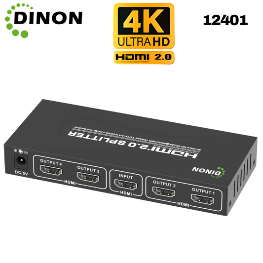 Splitter Hdmi 1X4 2.0 4K@60Hz Heavy Duty Dinon - SKU:12401