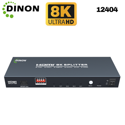 Splitter Hdmi 1X4 2.1 8K@60Hz Hdcp2.3 Hdr  Heavyy Duty Dinon - SKU:12404