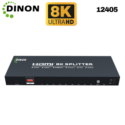 Splitter Hdmi 1X8 2.1 8K@60Hz Hdcp2.3 Hdr  Heavyy Duty Dinon - SKU: 12405