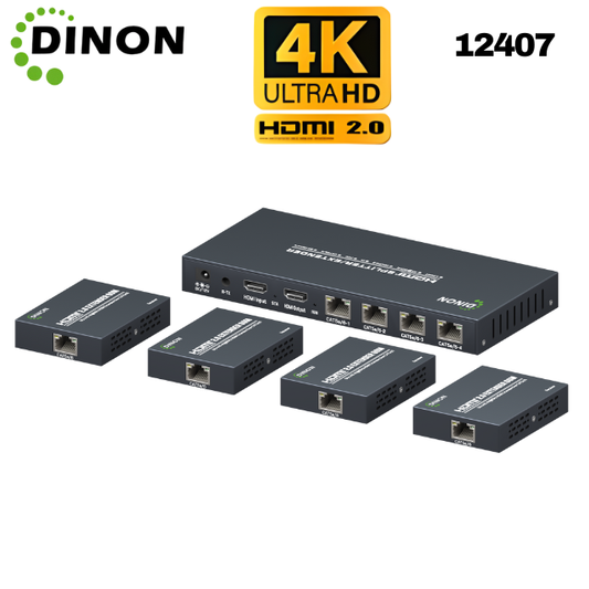 Extensor Splitter Hdmi 2.0 4K@60Hz 60M 1X4 Poc Ir Edid- SKU: 12407