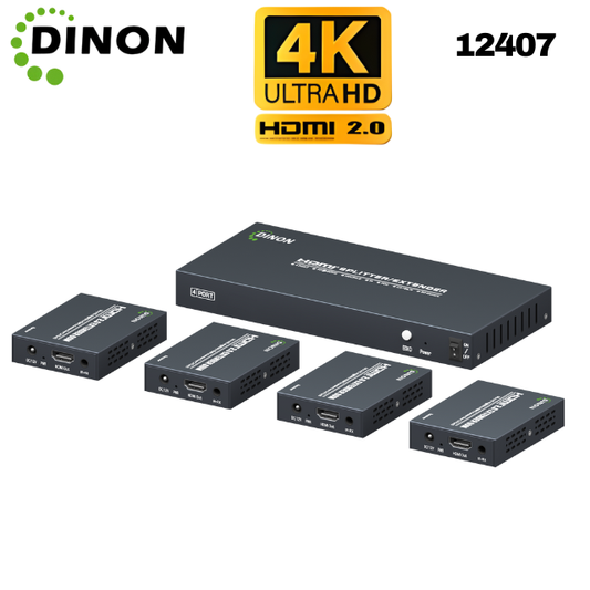 Extensor Splitter Hdmi 2.0 4K@60Hz 60M 1X4 Poc Ir Edid- SKU: 12407