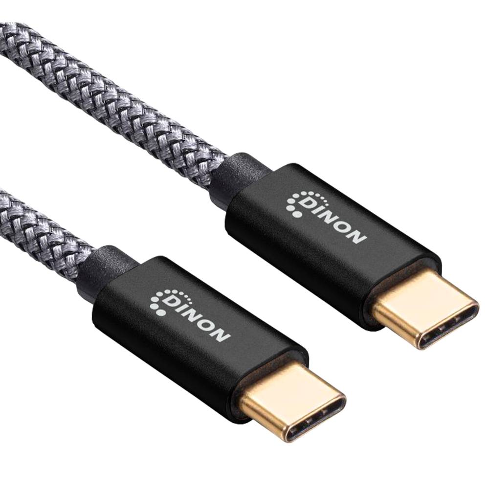 CABLE USB-C A USB-C 3.1, 10GBPS, 0.9MTS, CONECTOR METALICO, NEGRO DINON - SKU: 9787
