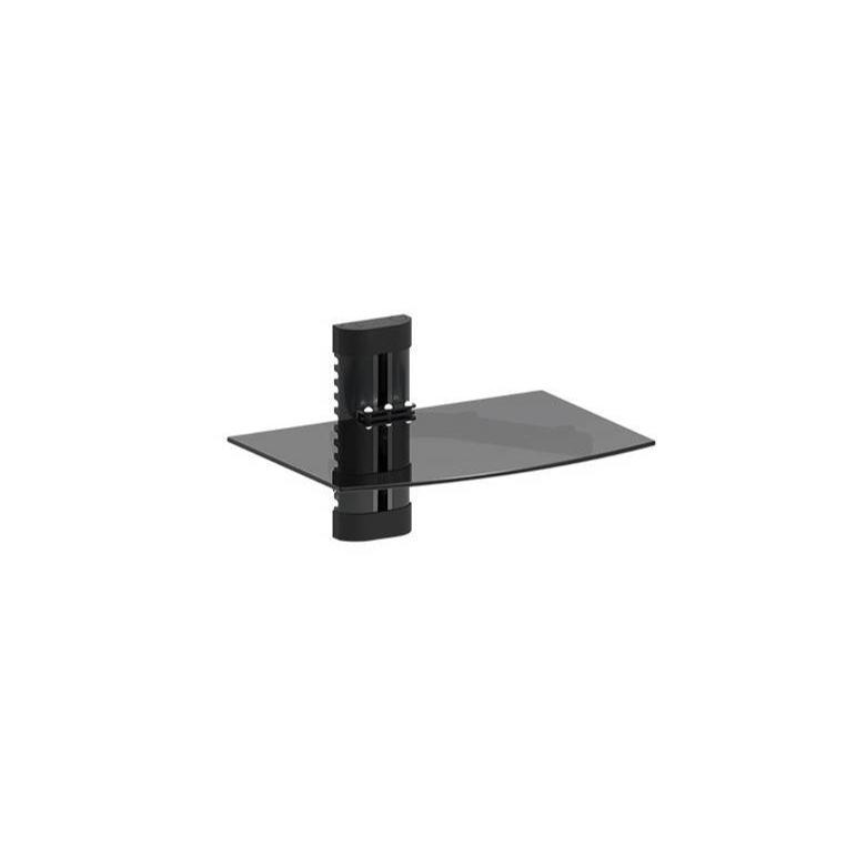 SOPORTE DE VIDRIO A MURO PARA EQUIPOS DE AUDIO Y VIDEO 36X25CM 8KG. Sku: 8915