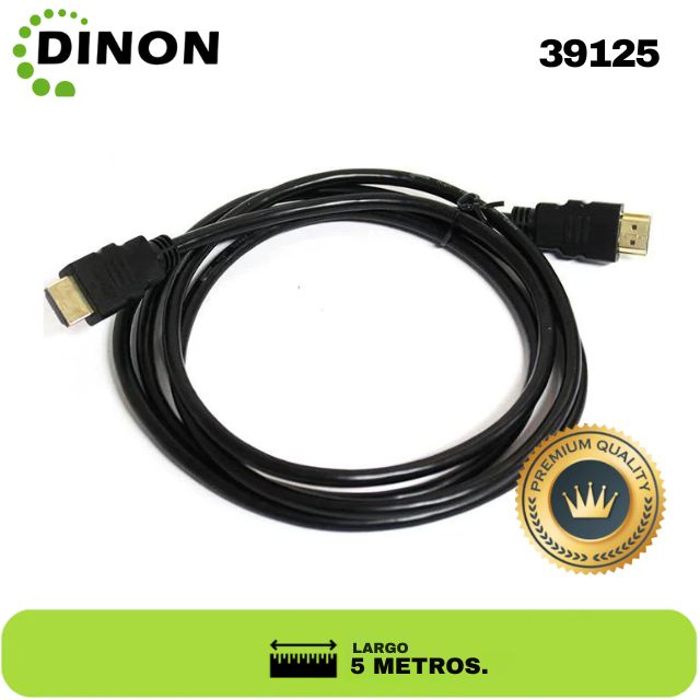 CABLE HDMI 1.4 de 5 M. M/M, CONECTORES BAÑO ORO - SKU 39125