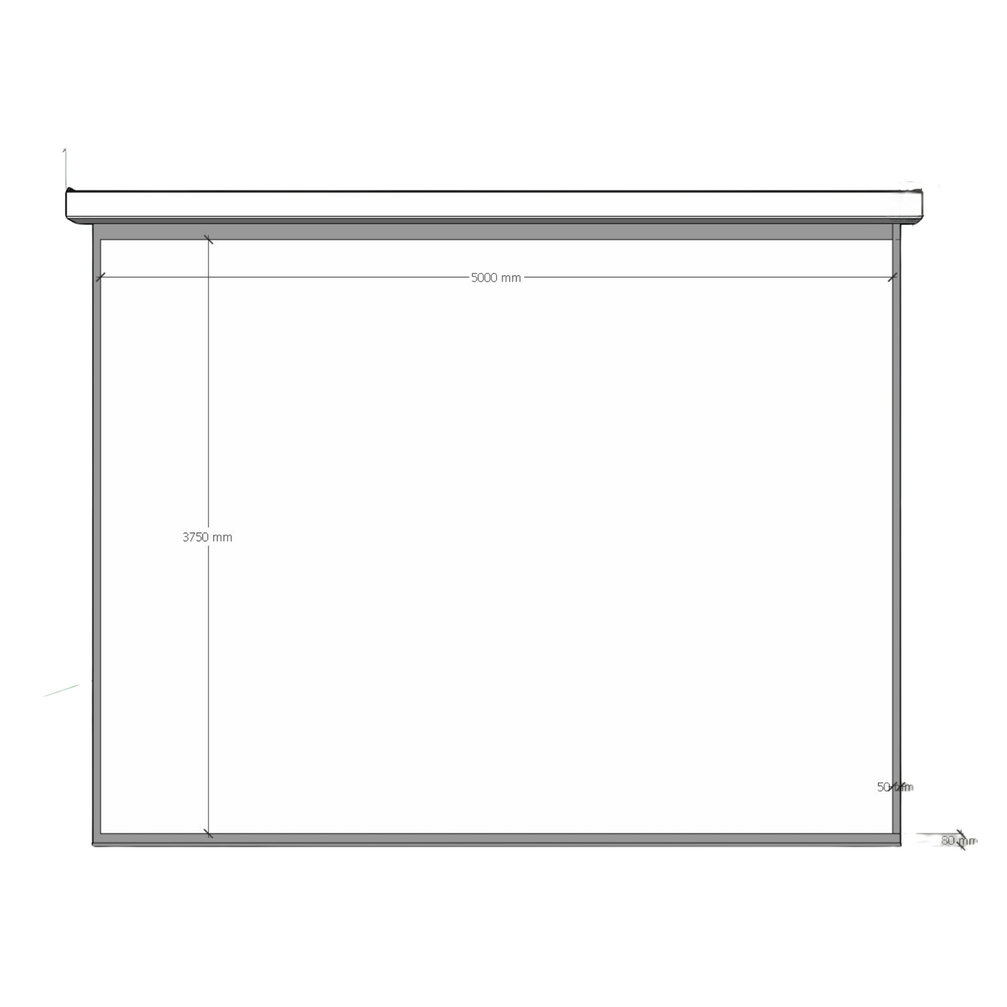 TELÓN ELECTRICO DINON  5,00M X 3,75M (250") C/R, MOTOR TUBULAR, TELA DE FIBRA DE VIDRIO 1MM, 4:3 - SKU:11939