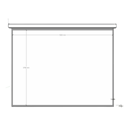 TELÓN ELECTRICO DINON  5,00M X 3,75M (250") C/R, MOTOR TUBULAR, TELA DE FIBRA DE VIDRIO 1MM, 4:3 - SKU:11939