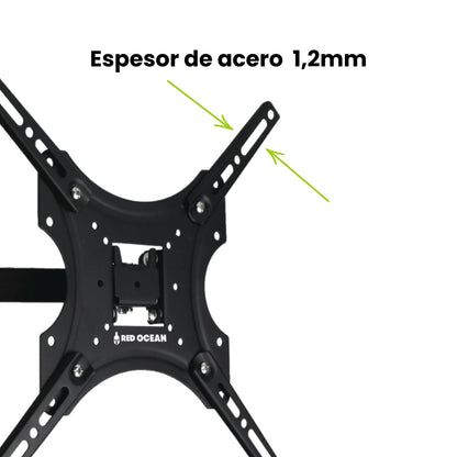 SOPORTE PARA TV ECON BRAZO DOBLE ±15° 32-55", 4-40CM, VMAX400X400, TILT, 22KG, REDOCEAN