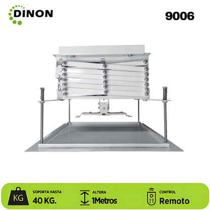LIFT ELECTRICO PROYECTOR A TECHO, MOTOR TUBULAR, C/R, 1 METRO, 40KG, DINON - sku:9006