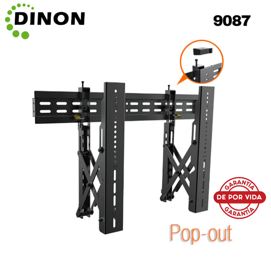 Soporte para Videowall con Pop-Out 37"-70", Ajuste 6 a 21 cm, VESA Máx. 600x400, 45 kg - SKU: 9087